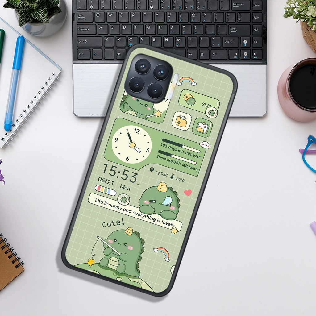 Ốp Lưng OPPO A 73 - A93  , In Hình Khủng Long Đáng Yêu.