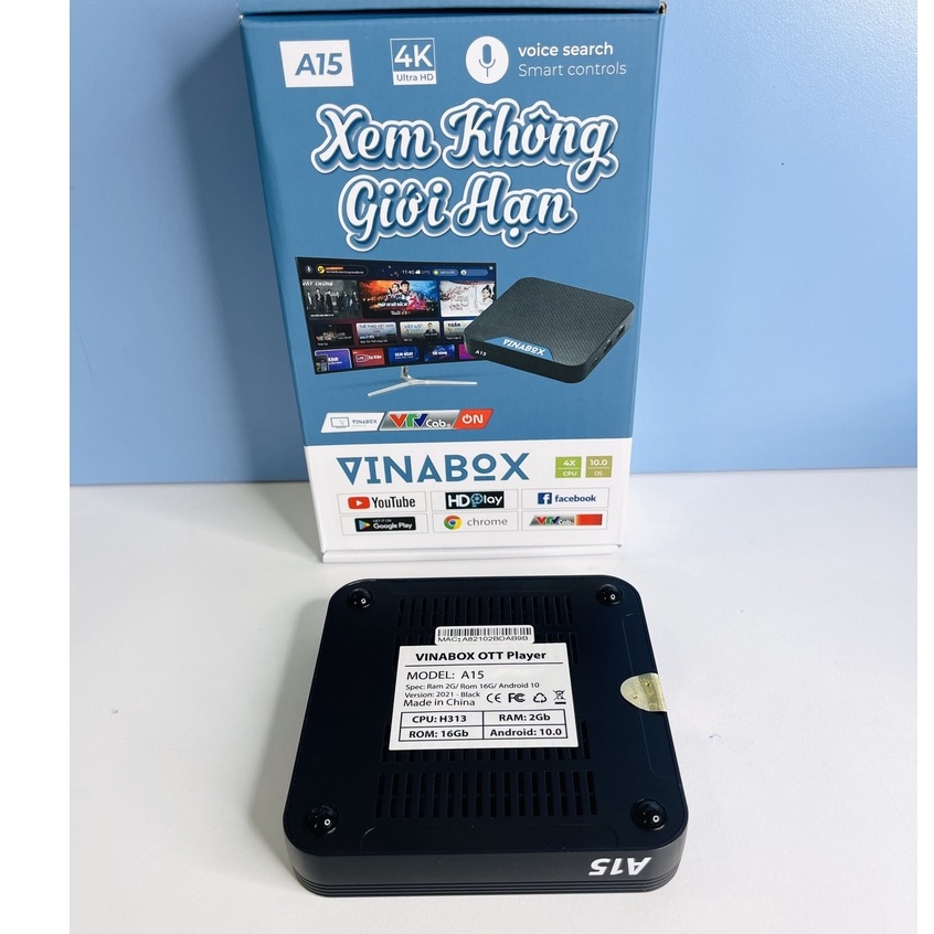 VINABOX A15B RAM 2G ROM 16G PHIÊN BẢN 2021 SỬ DỤNG GIAO DIỆN ATV HỆ ĐIỀU HÀNH ANDROID 10