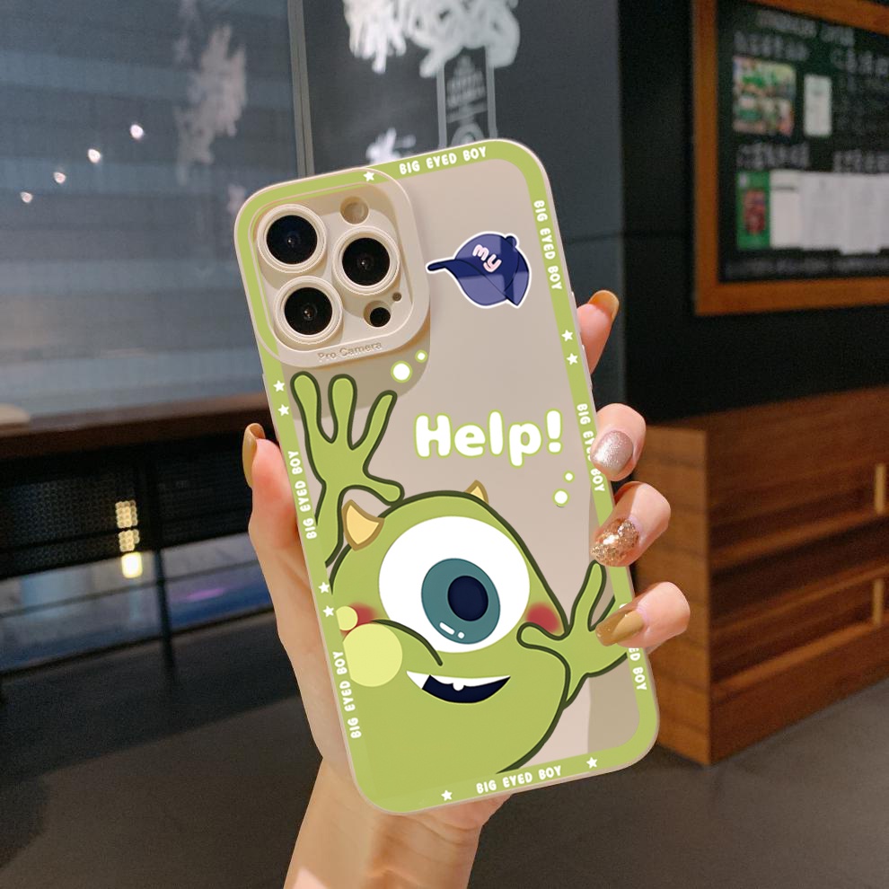 Ốp Điện Thoại Cạnh Vuông In Hình Quái Vật Mike Sullivan Cho Samsung Galaxy S22 Plus Note 20 Ultra S21 FE S20