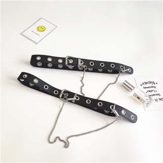 Thắt lưng khoen xích nhiều lổ - nịt unisex