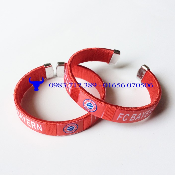 Vòng tay bọc vải lưu niệm - các câu lạc bộ bóng đá Manchester, Arsenal, Chelsea, Barca, Real, Liverpool - Trâu shop