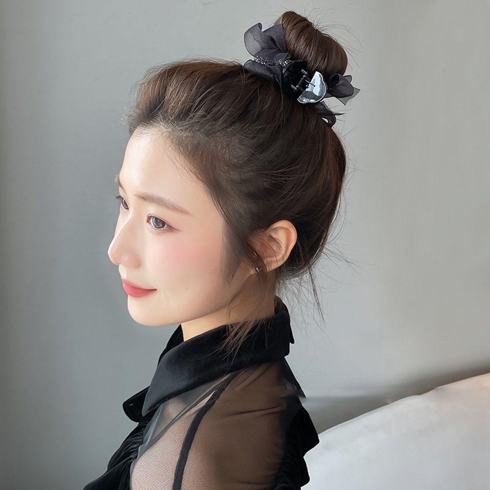 Kẹp Tóc Cá Mập WMES15H Phối Lưới Nơ Sau Lưng Thanh Lịch