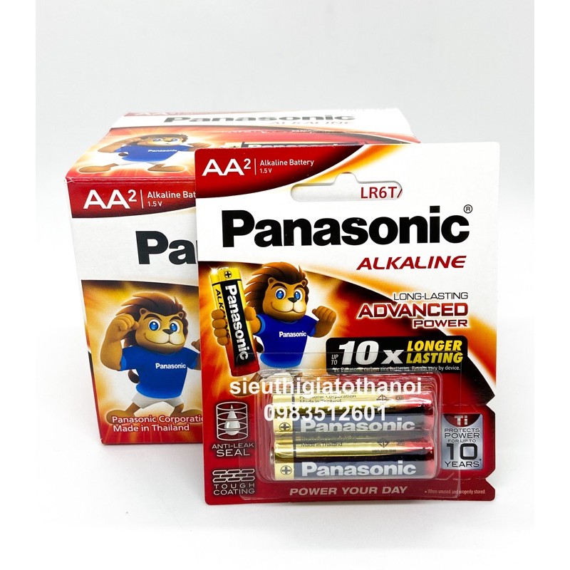 Vỉ 2 Viên Pin AA / Pin AAA Panasonic Alkaline 1,5 V Hàng Chính Hãng