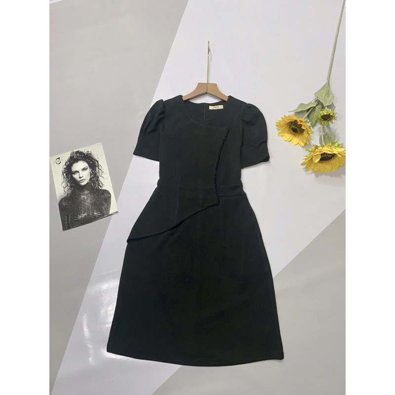 Đầm Liền Ngắn Tay Cao Cấp - Váy Cotton Nhung 2 Da Công Sở - 6 màu Như Hình - Hàng Nhập Quảng Đông Chuẩn | BigBuy360 - bigbuy360.vn