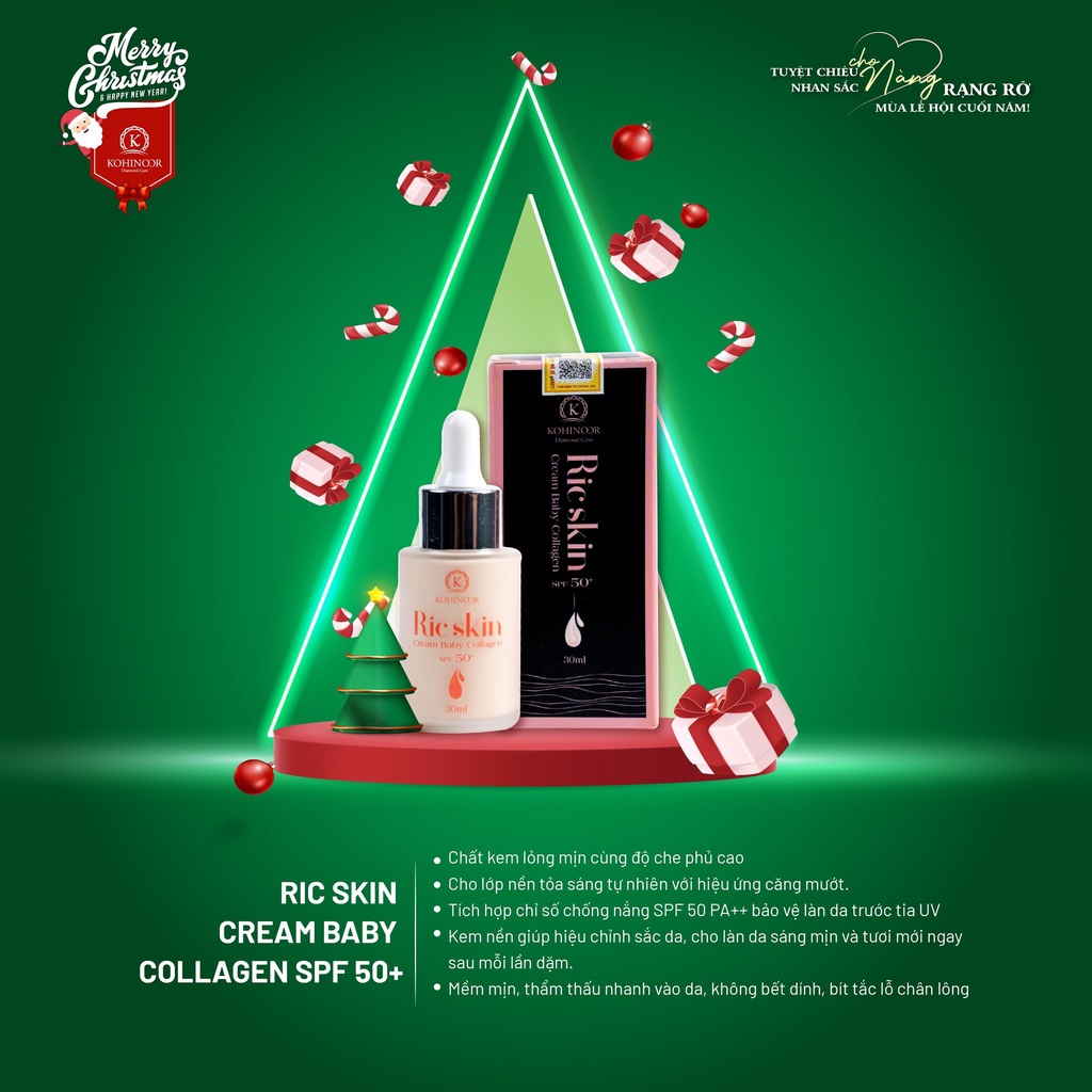 [Chính Hãng] Kem nền Ric Skin Kohinoor 200ml