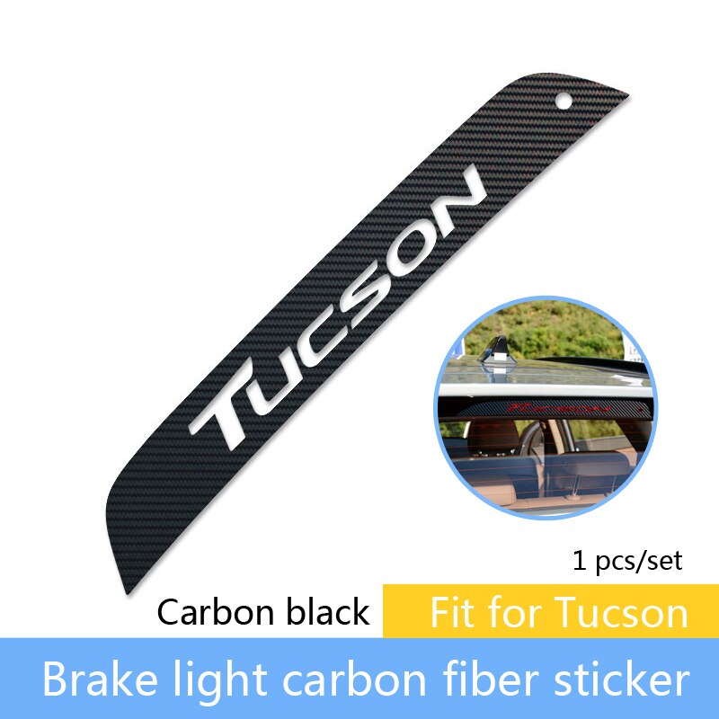 Miếng dán trang trí đèn phanh xe hơi Hyundai Tucson bằng sợi carbon
