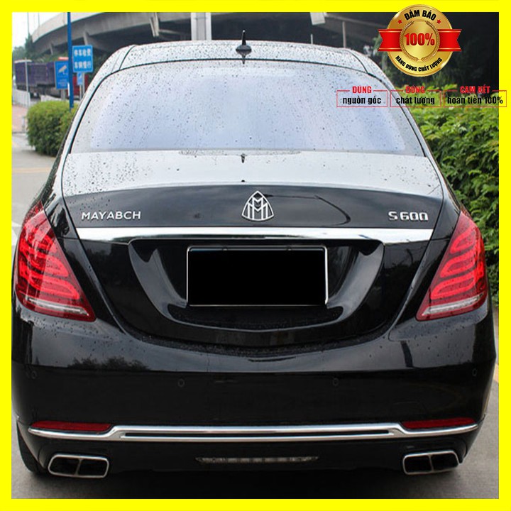 Logo biểu tượng sau xe Maybach G80706 bằng kim loại hợp kim mạ crom dán keo 3M