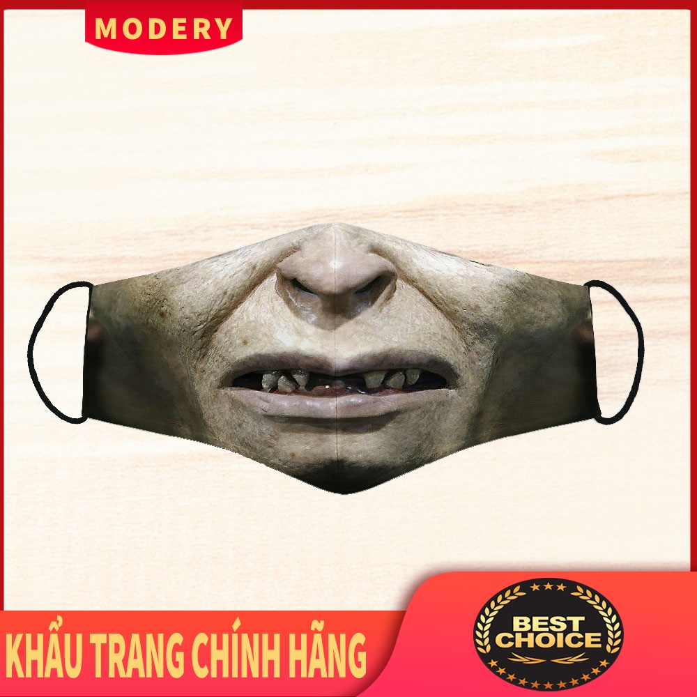 khẩu trang y tế than hoạt tính In Hình HORROR (73) MODERY Vải Poly Cotton 100%, Ngăn Bụi Mịn, Kháng Khuẩn, Chống Giọt Bắ
