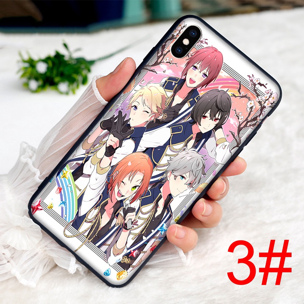 Ốp điện thoại mềm họa tiết Ensemble Stars dành cho iPhone 8 7 6 6S 5 5S SE Plus X XS Max