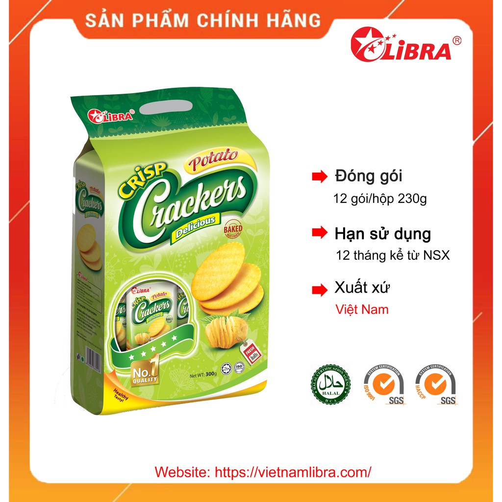 Libra Bánh quy Khoai Tây Potato Cracker 230gr