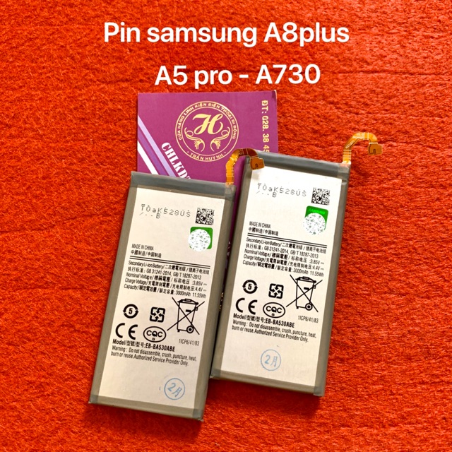 Pin samsung A8 plus - A530 (A5 pro) - A730 zin kí hiệu trên pin EB-BA730ABE