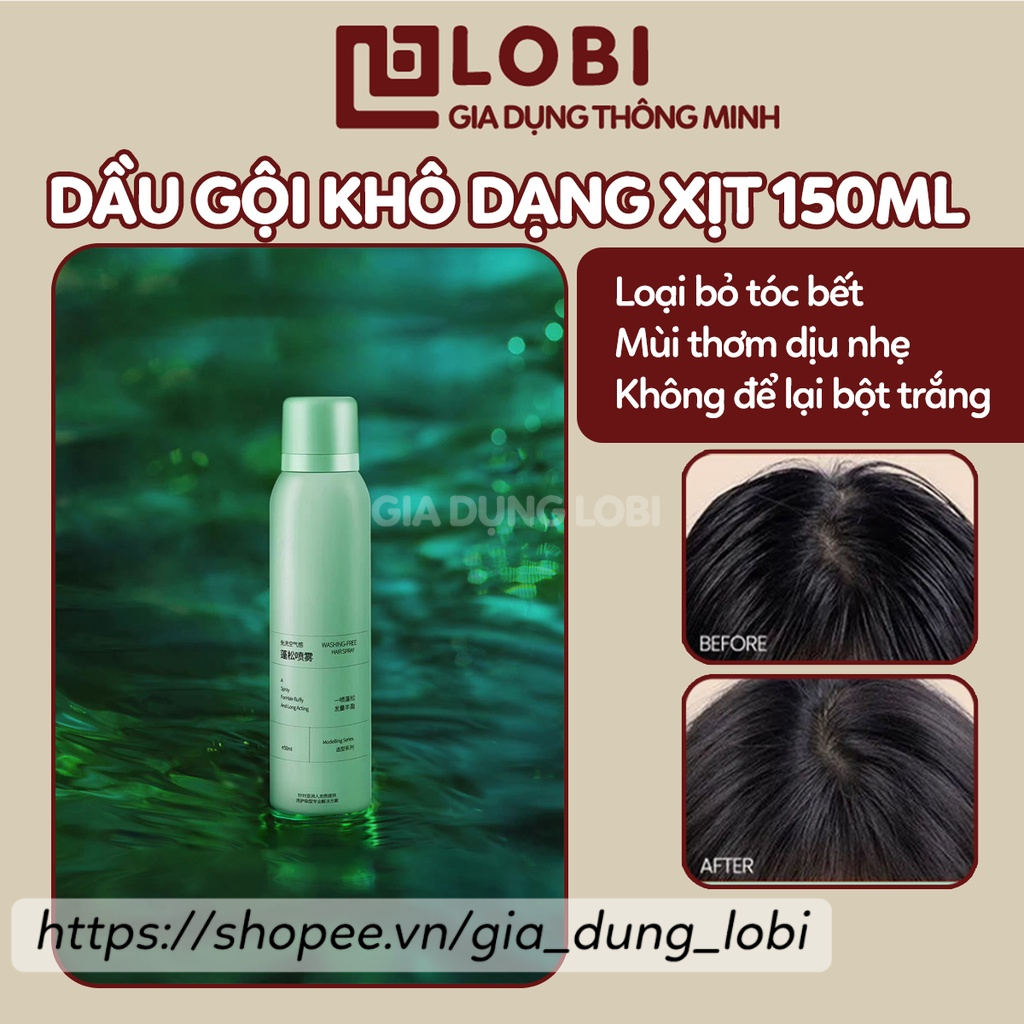 Dầu gội khô dạng xịt Spes, dầu gội đầu khô nữ không bết dính phồng tóc nội địa trung quốc