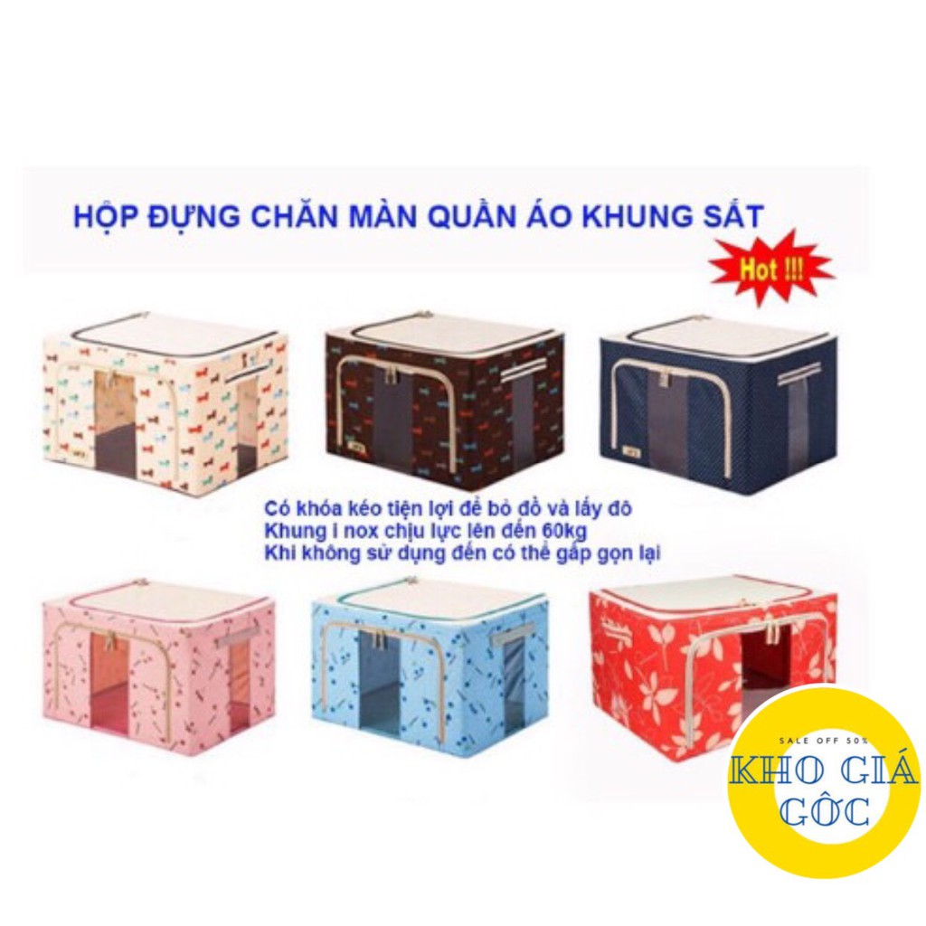 TÚI VẢI KHUNG THÉP XẾP GỌN QUẦN ÁO, CHĂN MÀN