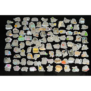 Hình dán sticker, stickers dán chủ đề Mèo cute Pusheen Cate 2020 trang trí vali, mũ bảo hiểm, guitar, ukelele, laptop