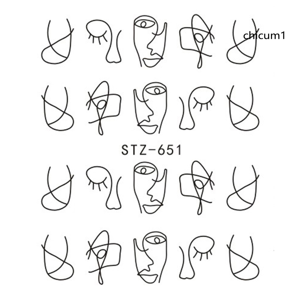 (Hàng Mới Về) Miếng Dán Trang Trí Móng Tay Diy Họa Tiết Động Vật Thời Trang