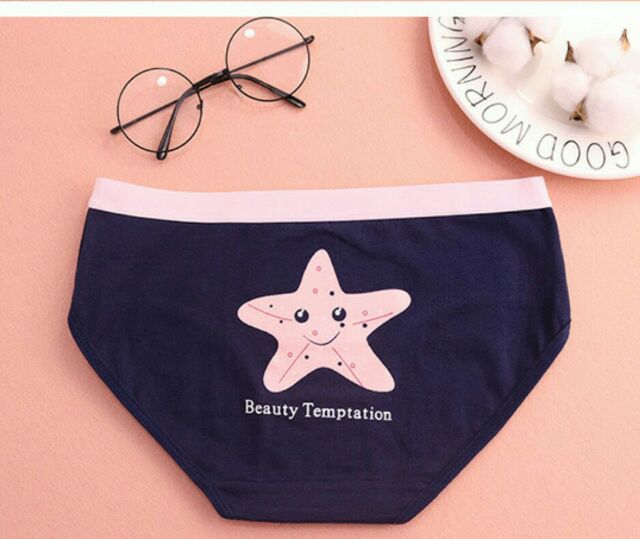 Quần lót nữ dễ thương họa tiết sao hồng kute