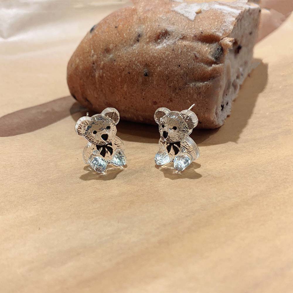 Bông Tai Nhựa Hình Gấu Đáng Yêu Cho Nữ