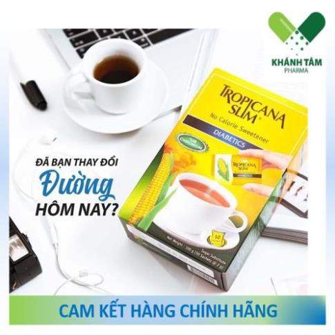 Đường bắp Tropicana Slim Diabetics (Hộp 50 gói x 2g) - Đường ăn kiêng, cho người tiểu đường _Khánh Tâm