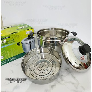 [LOẠI DÀY] Nồi luộc gà , đồ xôi Hàn Quốc( tặng kem lồng hấp inox 304) các cỡ
