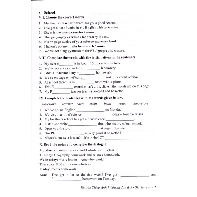 Sách - Bài tập tiếng anh 7 - Chân trời sáng tạo