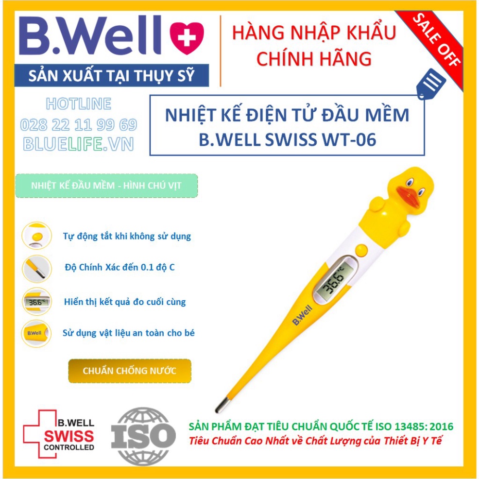 [SIEU SALE] * [Hàng SX tại THỤY SỸ] - NHIỆT KẾ ĐIỆN TỬ B.WELL SWISS WT-06 FLEX  [100% CHÍNH HÃNG] - BẢO HÀNH TRỌN ĐỜI