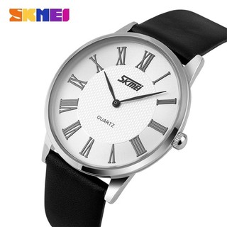 Đồng hồ nam skmei9092 dây da đen trắng