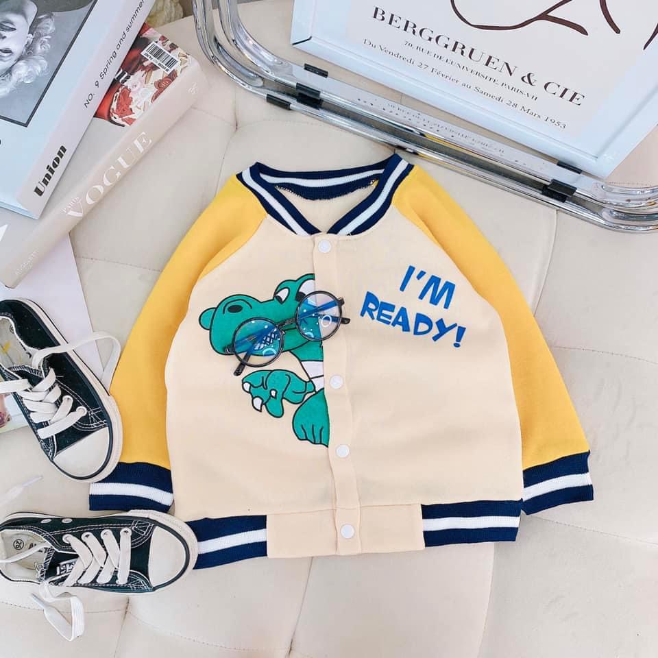 SALE ÁO KHOÁC BOMBER GIỮ ÂM CHO BÉ CHẤT NỈ THỜI TRANG CHO BÉ SIZE 10-22KG(BOMBER)