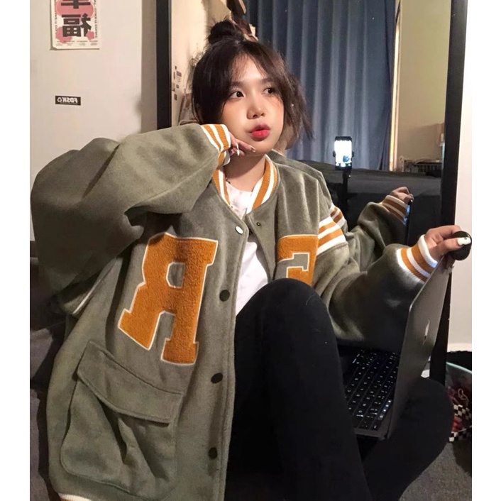 Áo bomber nỉ lót bông