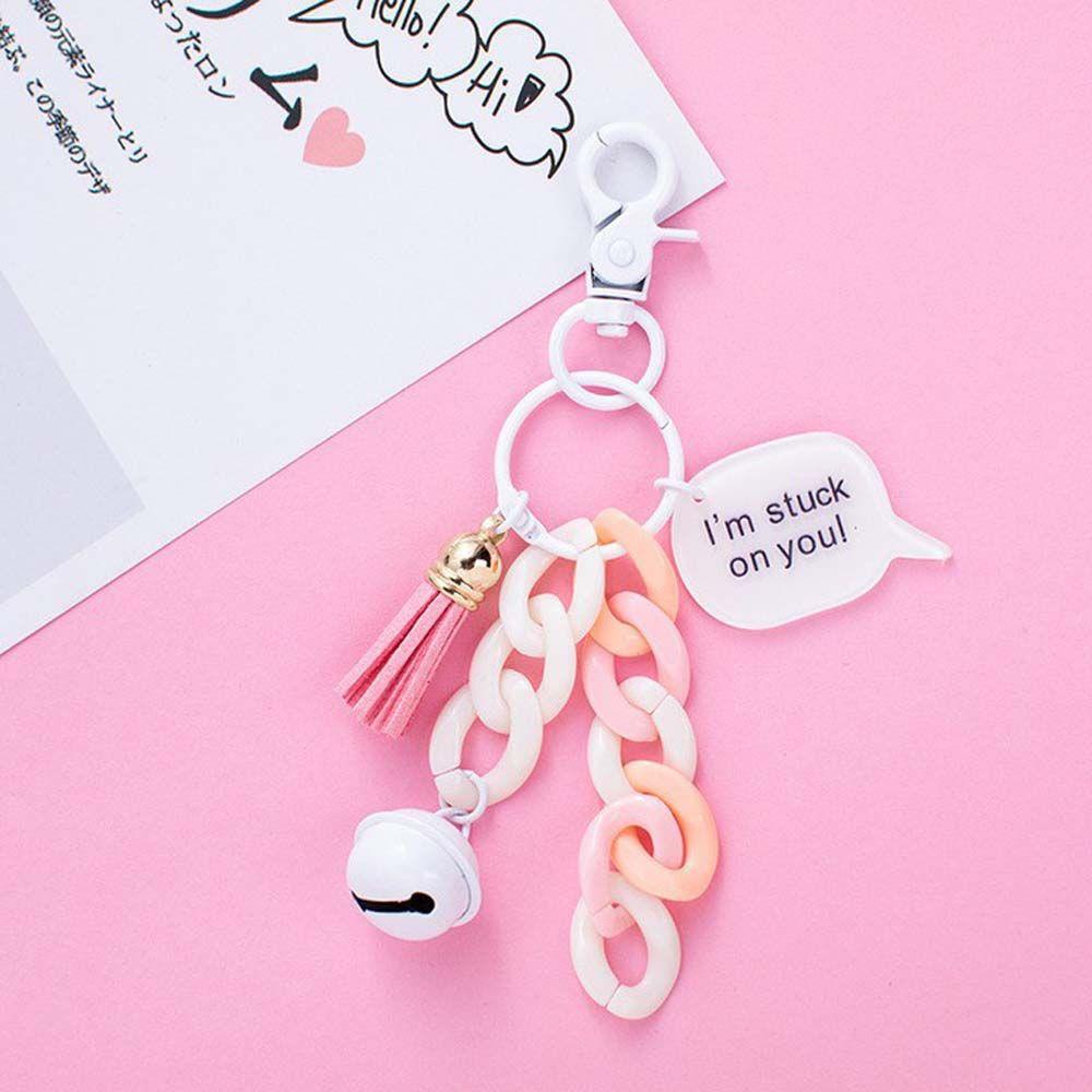 NICKOLAS Móc Khóa Dây Xích Acrylic Handmade Thời Trang Sáng Tạo Cho Nữ