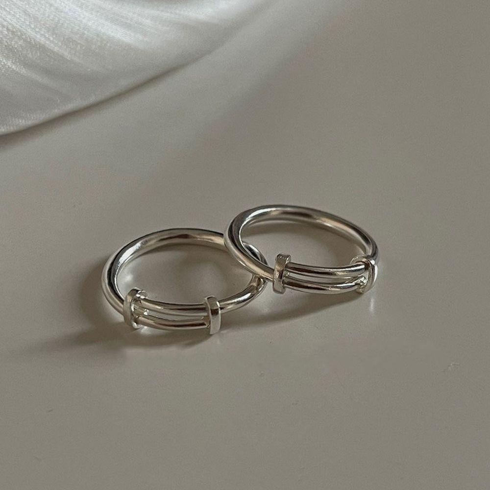 Nhẫn Thời Trang Hàn Quốc Bằng Đồng Phong Cách Vintage Cho Cặp Đôi