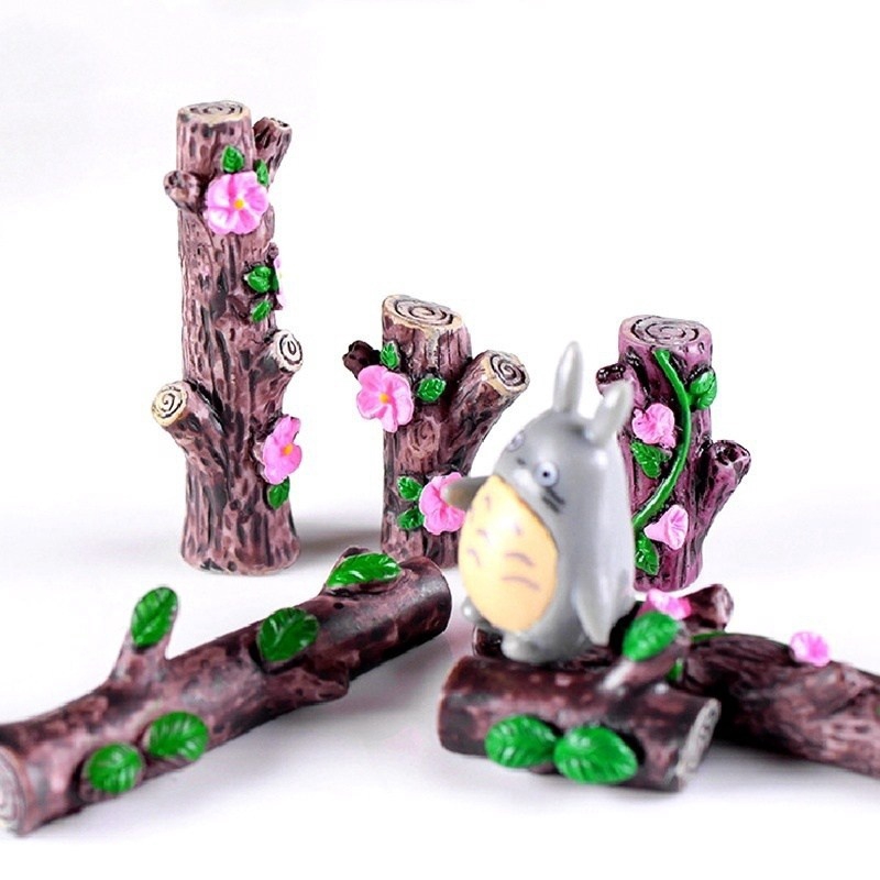 Set 4 Mô Hình Gốc Cây Trang Trí Sân Vườn