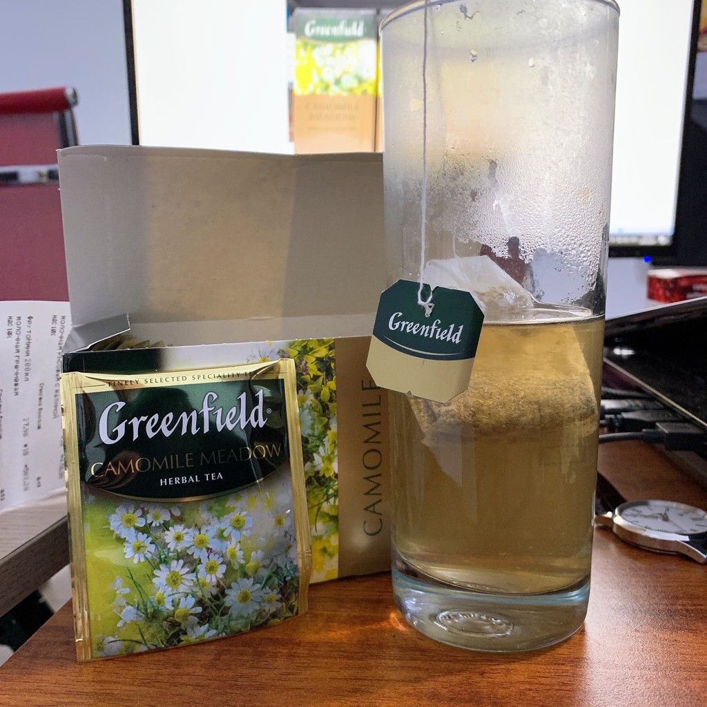 Trà thảo mộc hoa cúc la mã Greenfield Nga  Camomile Meadow