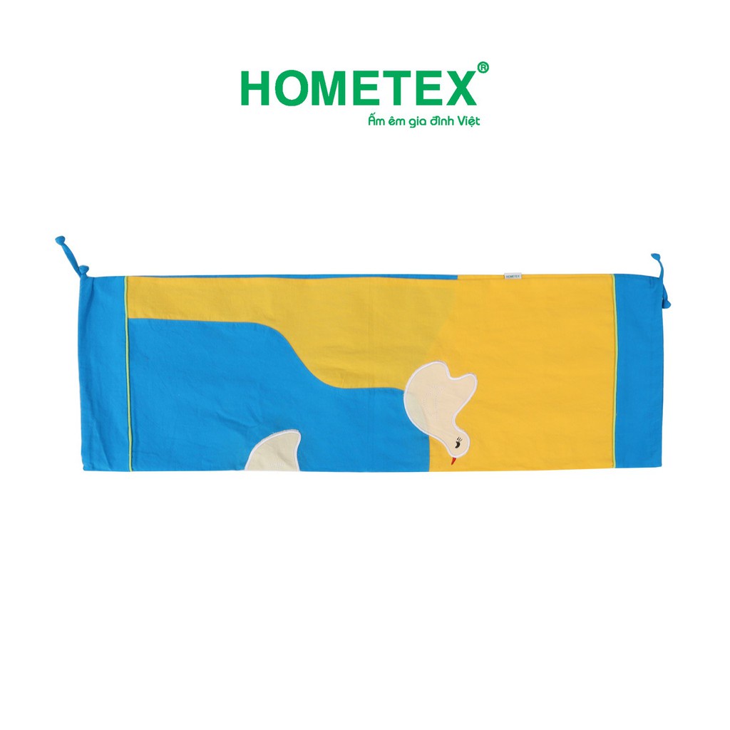 Vỏ gối ôm trẻ em 25x80cm Hometex thêu đắp hình chú vịt, bao gối ôm