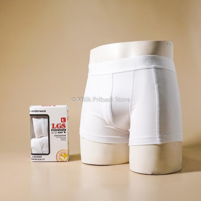 Hamadashops | Quần Lót Nam Boxer Lgs Lebx 602 | Tất cả Màu Trắng | Các đối thủ 2 | Bông Spandex