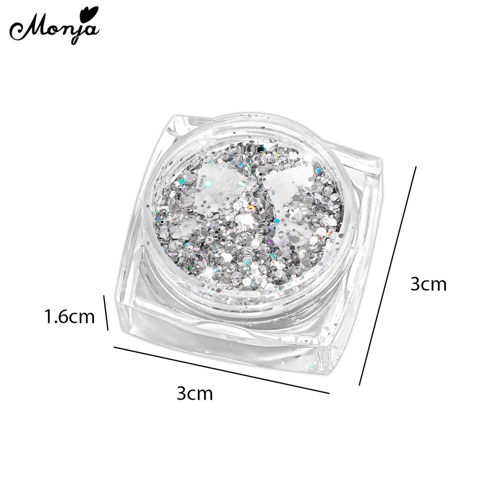 Monja Bột Kim Tuyến Pha Lê Lấp Lánh Màu Gradient Pha Lê Trang Trí Móng Tay Nghệ Thuật Cho Salon / Nhà Ở DIY