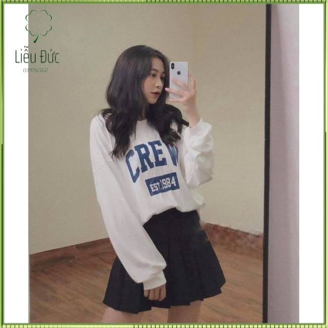Áo Phông CREW Nhiều Màu Form Rộng Unisex Áo Phông Hot Hit Nam Nữ