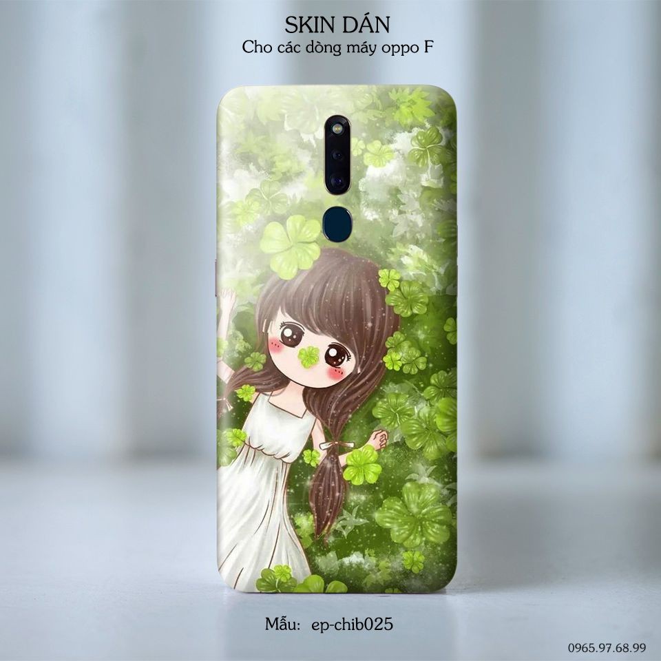 Skin dán cho các dòng điện thoại Oppo F1W - A35 - F3 lite - F3 plus in hình cô gái cực dễ thương