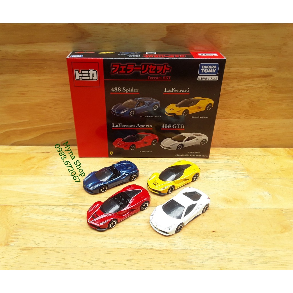 Đồ chơi mô hình tĩnh xe tomica không hộp, LaFerrari Aperta, Ferrari set (đỏ, mui trần)