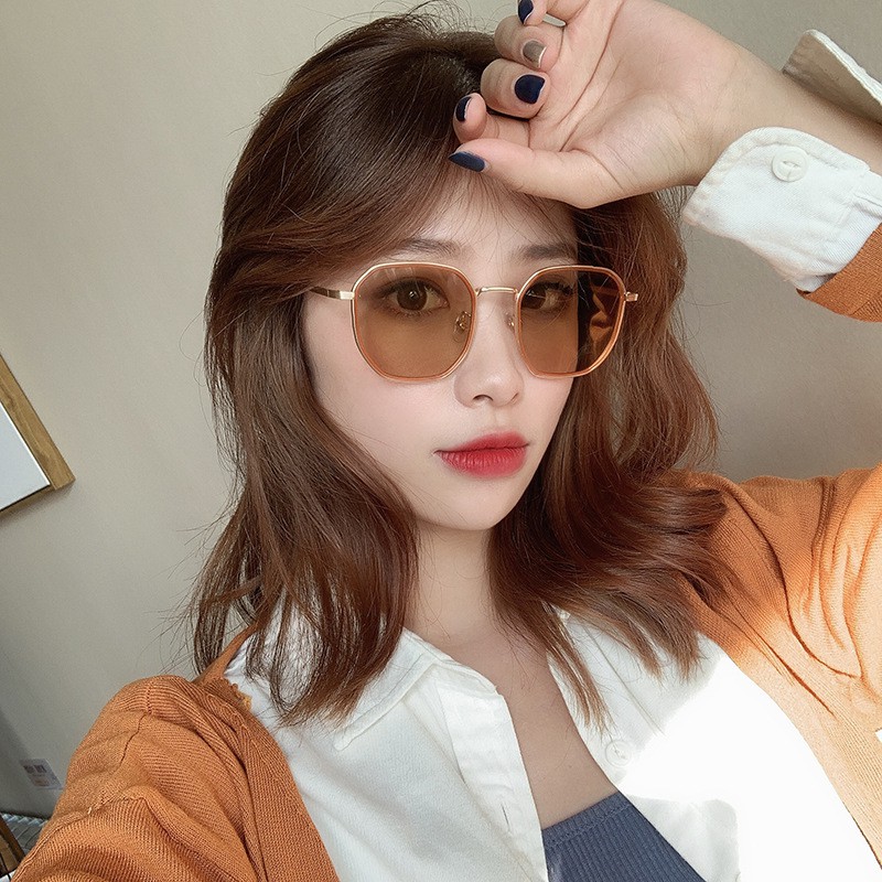Kính mát cao cấp gọng đa giác, kính râm chống tia UV phong cách Hàn Quốc LUMINA 016