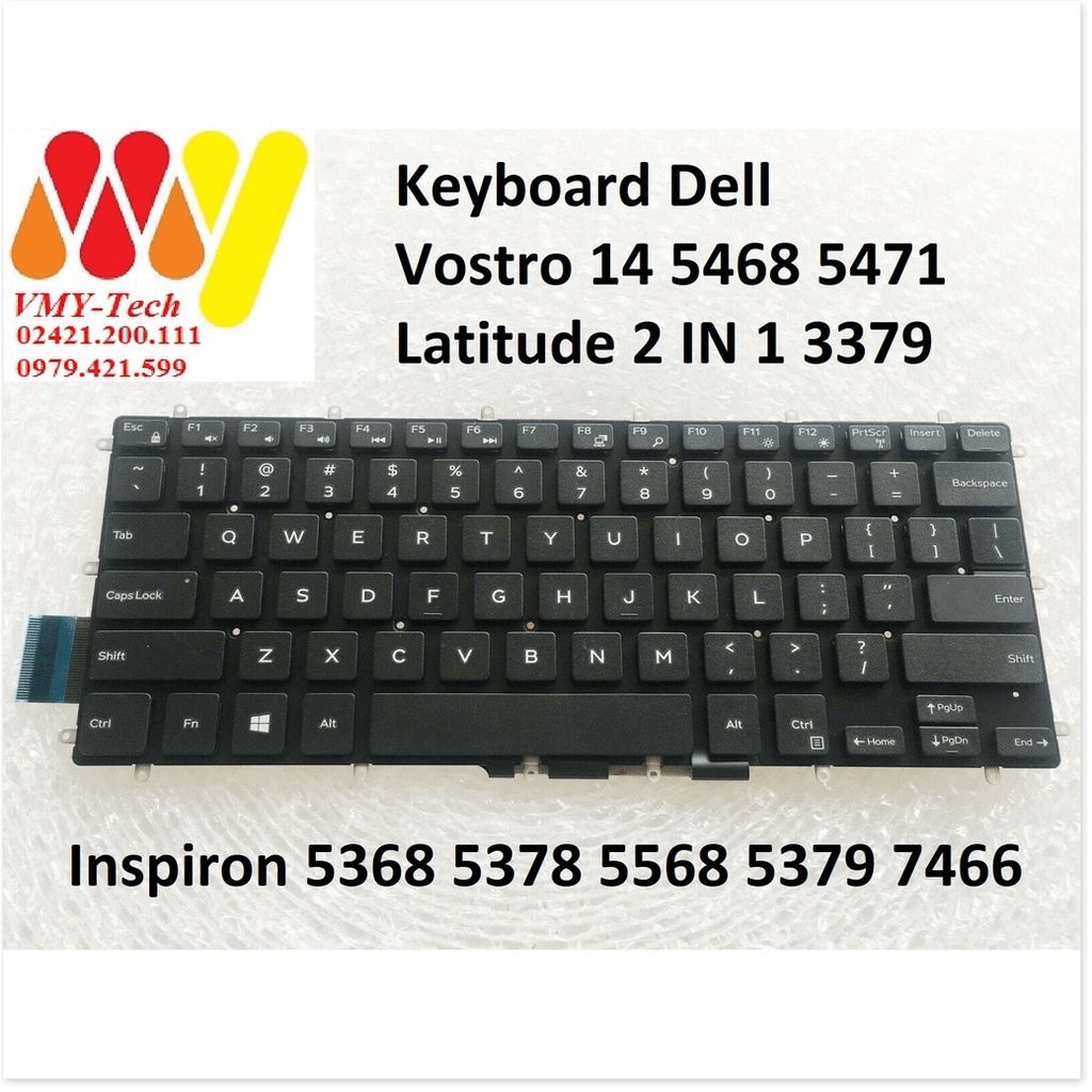 LINH KIỆN LAPTOP ✅ Phím Dell Vostro 14 V5468 V5471 Latitude 2 IN 1 3379 P75G P75G001 keyboard NEW
