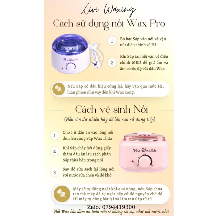 Nồi nấu sáp wax lông Pro-wax100 Pro 200 loại 1