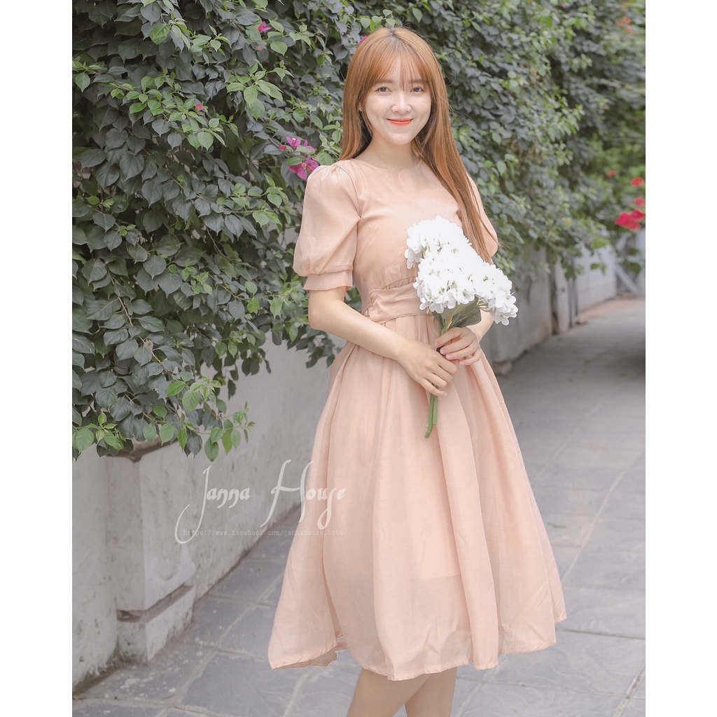 - Váy tiểu thư ulzzang thắt nơ - M52 - jannahouse