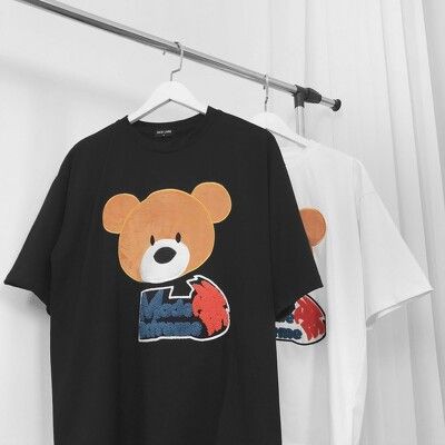 Áo phông Oversize Thêu Extreme Bear, JACKLANE, Áo phông cộc tay Unisex Jack Lane | BigBuy360 - bigbuy360.vn