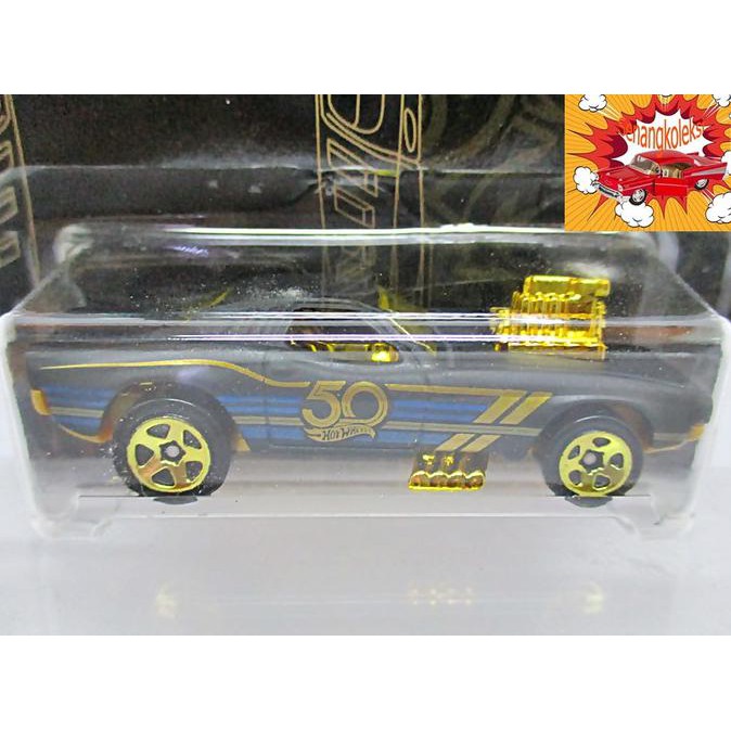 Mô Hình Xe Hơi Hot Wheels Kỷ Niệm Lần Thứ 50 Màu Đen Vàng