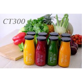 chai thủy tinh 250ml nắp thiêc đựng sữa, nước hoa quả....