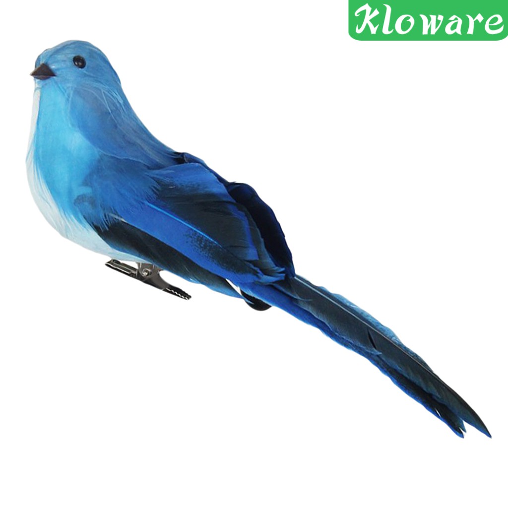 Chú Chim Bằng Xốp Phối Lông Vũ Màu Đỏ Dùng Trang Trí Sân Vườn