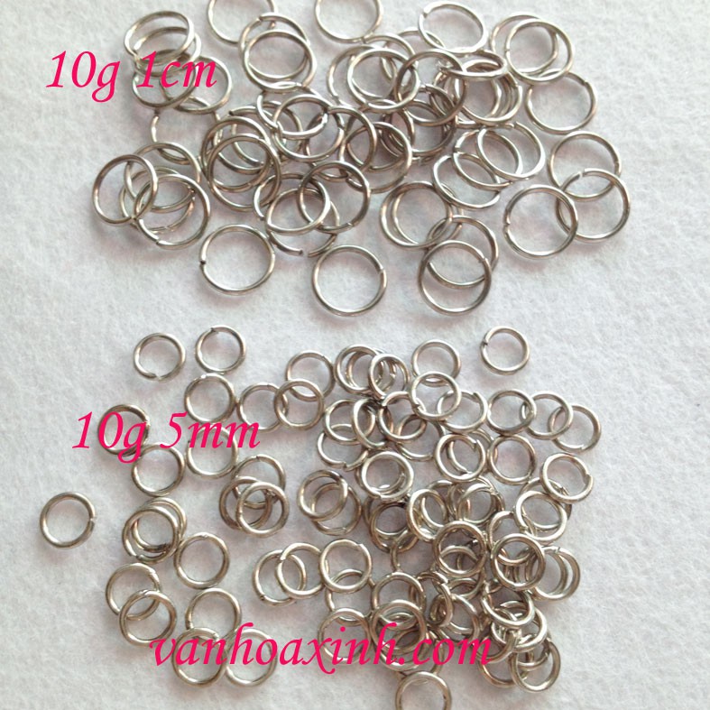 [Mã FAMAYFA giảm 10K đơn 50K] Khoen tròn làm vòng tay handmade hoặc treo vật, chọn size 4-10mm | BigBuy360 - bigbuy360.vn