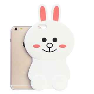 Ốp lưng iPhone 6 - 6s Plus Nhựa hình thú Thỏ Trắng NHẬP KHẢU