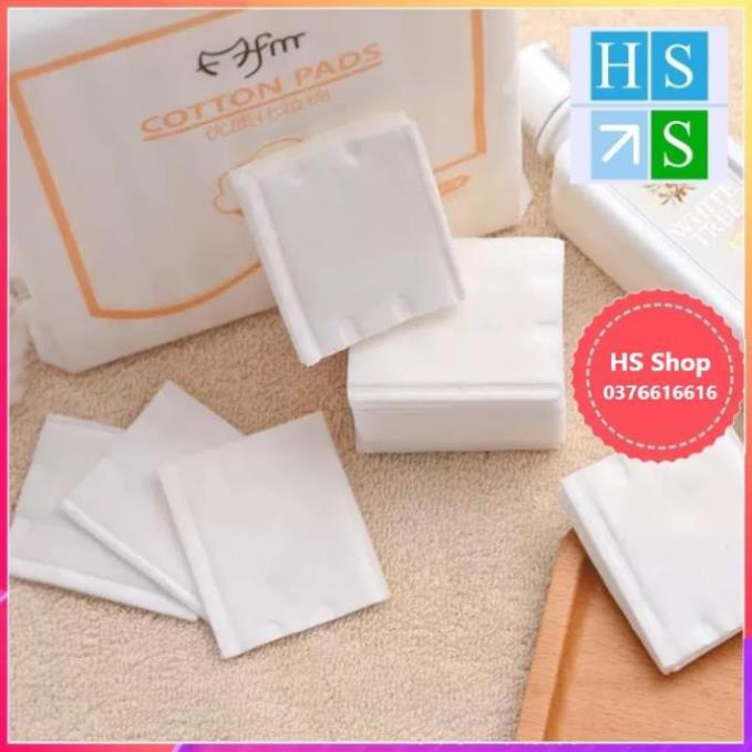 ( Túi 222 miếng ) Bông tẩy trang COTTON PADS LAMEILA 100% cotton , 3 lớp , dùng 2 mặt với 2 công dụng - HS Shop Thủ Đức