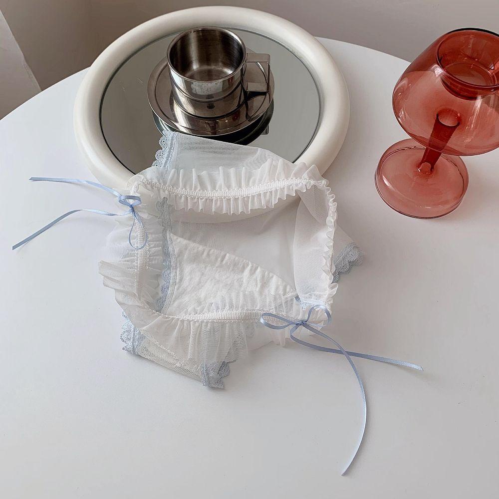 OCEANMAP Quần Lót Cotton Phối Ren Lưới Xuyên Thấu Quyến Rũ Dành Cho Nữ